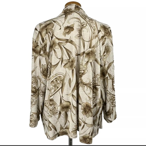 ALFRED DUNNER Jacket Tank Combo Open Front Women's Plus size 3x Floral Sweater - Picture 5 of 15